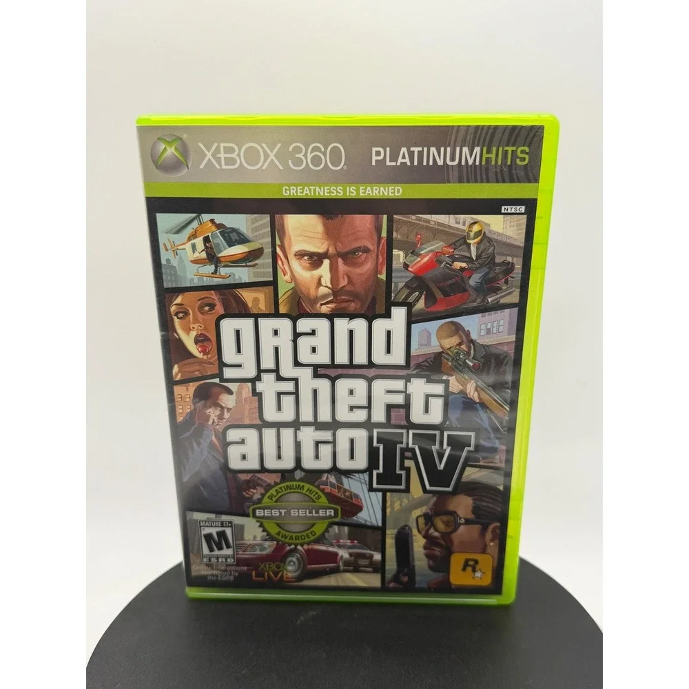 Grand Theft Auto IV Xbox 360 Platinum Hits GTA 4 Rockstar Games Niko Bellic NTSC